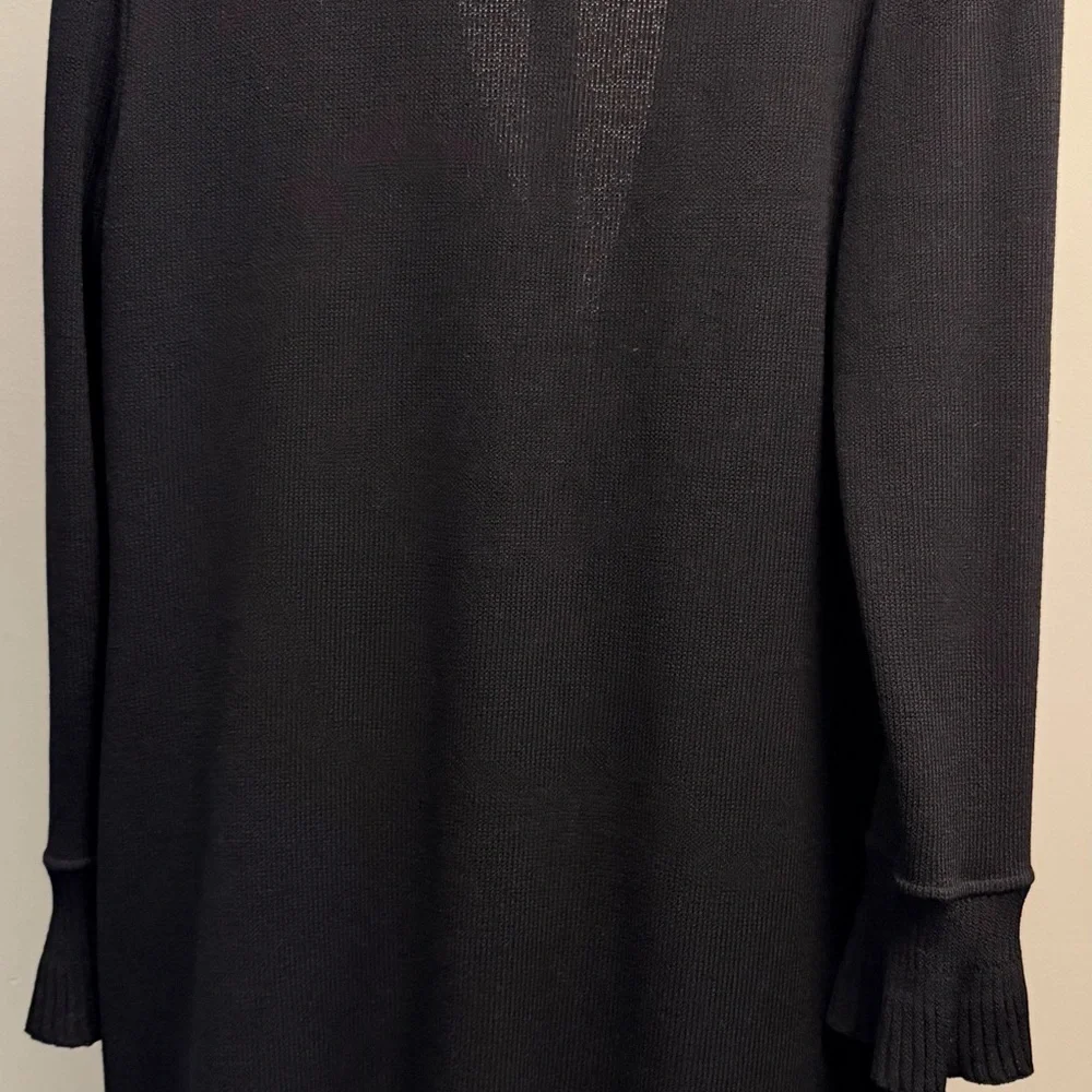 St. John Collection Black Ruffle Sweater Cardigan - Picture 4 of 14